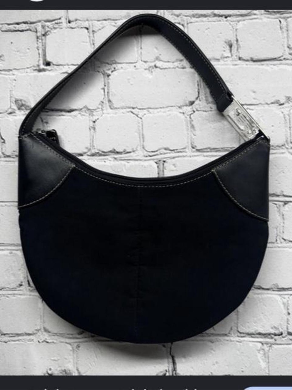 Vintage Y2K Ralph Lauren black nylon small shoulder bag